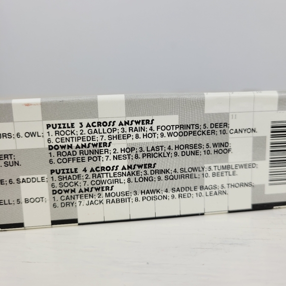 Wordamajig Jigsaw Puzzle, 200 pcs + 4 Crosswords Wild West NEW Sealed - Picture 8 of 10